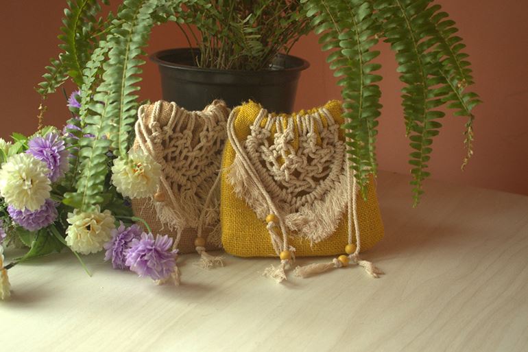 Burlap Potli Bags
