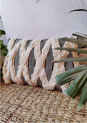 HomelyMess Black Jazz Boho Cushion Cover