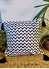 HomelyMess Black Aztec Block Print Cushion Cover