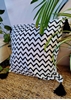 HomelyMess Black Aztec Block Print Cushion Cover