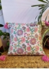 HomelyMess Floral Affair Block Print Cushion Cover