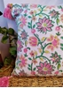 HomelyMess Floral Affair Block Print Cushion Cover