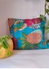HomelyMess Blue Eyed Kantha Stitch Cushion Cover