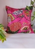 HomelyMess Pinkish Affair Kantha Stitch Cushion Cover