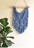 Homelymess Macrame Wall Hanging Denim Crisscross