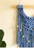 Homelymess Macrame Wall Hanging Denim Crisscross