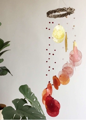 HomelyMess Solar Plexus Capiz Shell Windchime