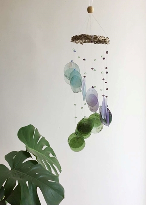 HomelyMess Crown Chakra Magic Capiz Shell Windchime