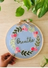 HomelyMess Breathe Embroidered Hoop with bow