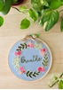 HomelyMess Breathe Embroidered Hoop with bow