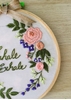 HomelyMess Inhale-Exhale Embroidered Hoop with bow