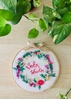 HomelyMess Sabr Shukr Embroidered Hoop with bow
