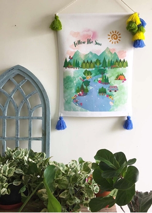 Homelymess Wall Canvas Tapestry Follow The Sun