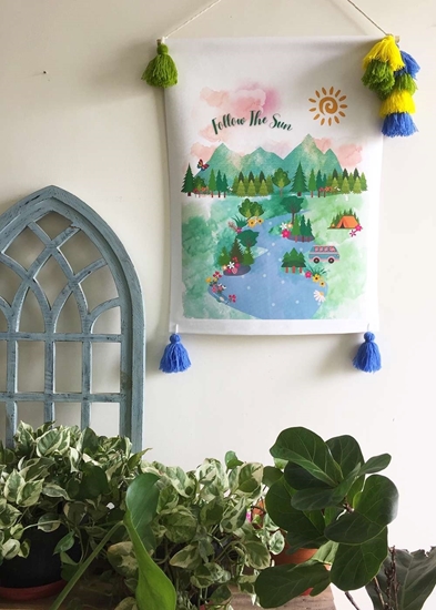 Homelymess Wall Canvas Tapestry Follow The Sun