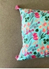 HomelyMess Pink Fireflies Block Print Cushion Cover