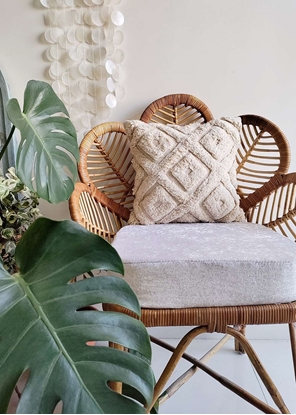 HomelyMess White Fuzzy Boho Cushion Cover