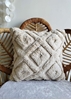 HomelyMess White Fuzzy Boho Cushion Cover