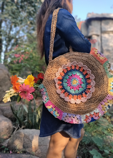 HomelyMess Veronica Raffia Woven Handbag